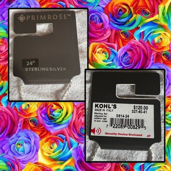 Primrose Sterling Silver Diamond Cut 24" Rope Chain - Picture 7 of 9